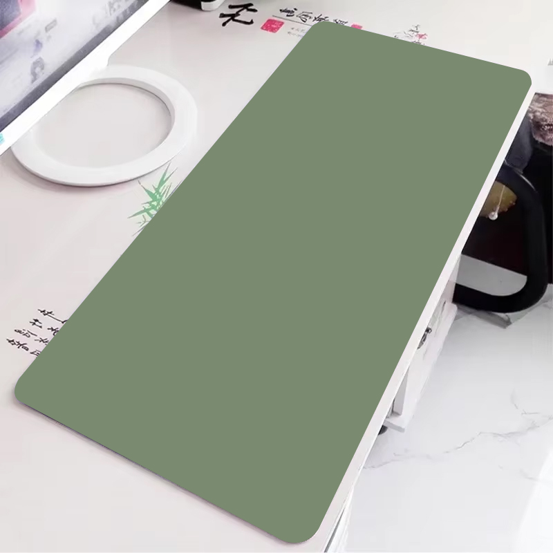 Desk Setup Notebook - Solid green gaming mousepad large simple