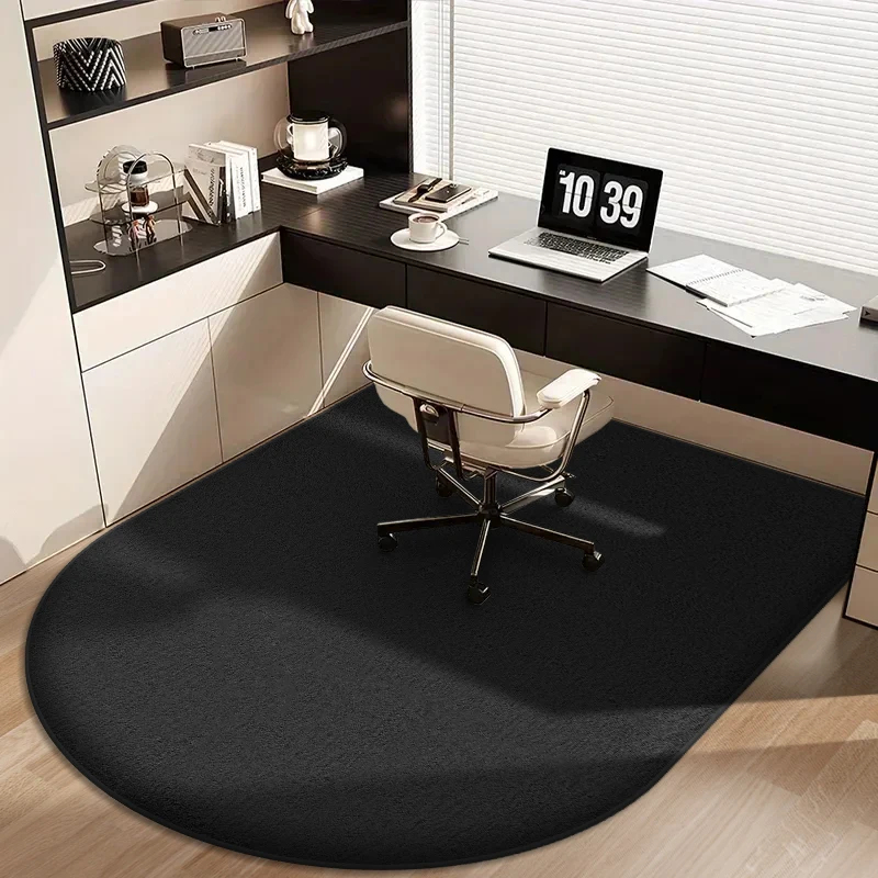 Desk Setup Computer - Solid Color Thickened Flannel Computer Chair