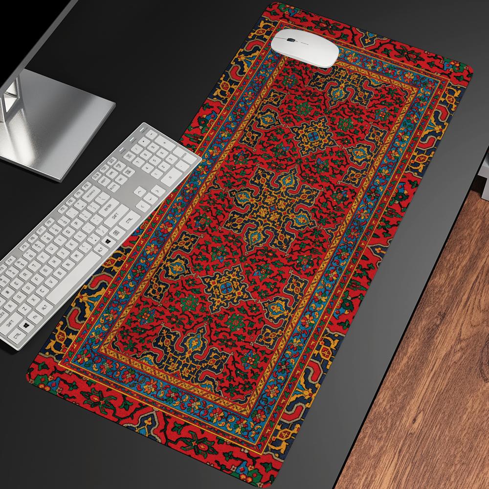 Desk Setup Red - Persian Rug Carpet Red Mousepad Speed