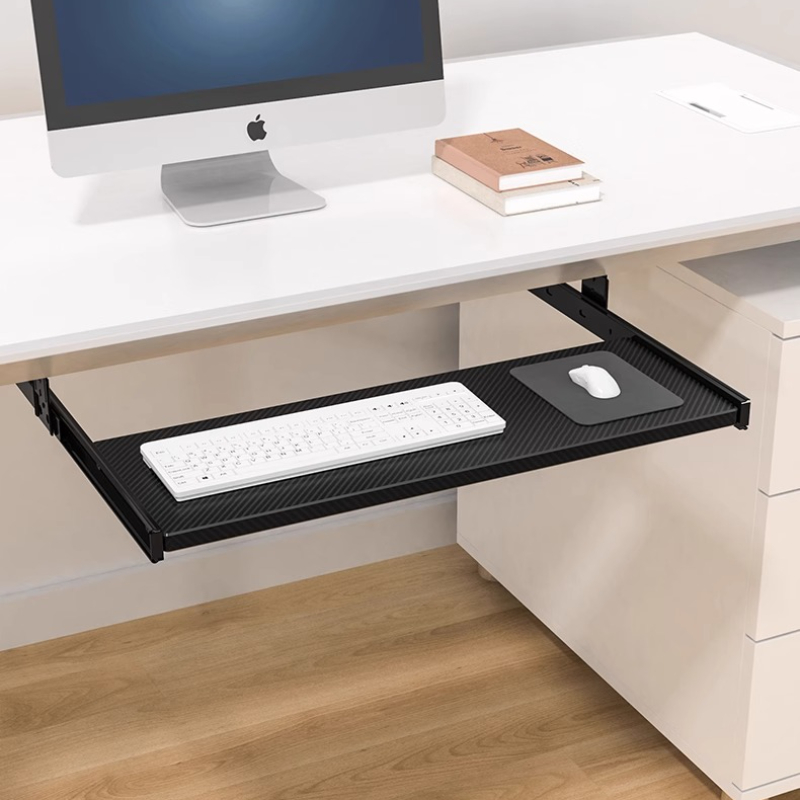 Desk Setup Computer - Under Desk Keyboard Tray Slide Rail