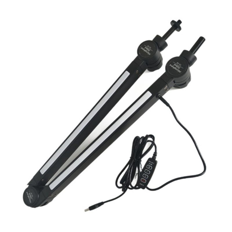 Desk Setup With Mic - Rotatable Suspension Boom Scissor Stand With