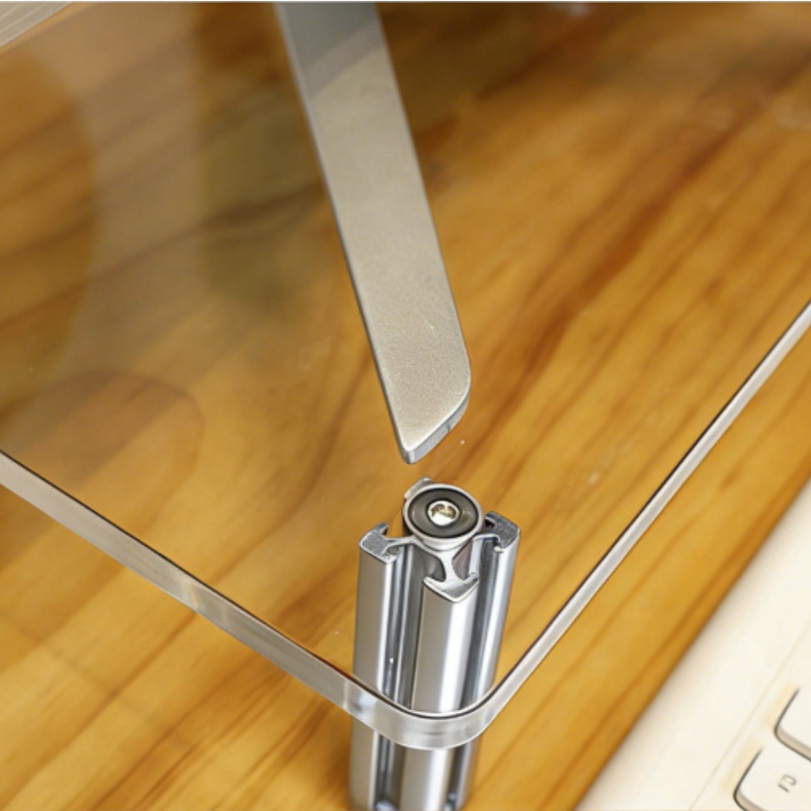 Desk Setup Accessories - Acrylic Monitor Stand Easy to Spotless