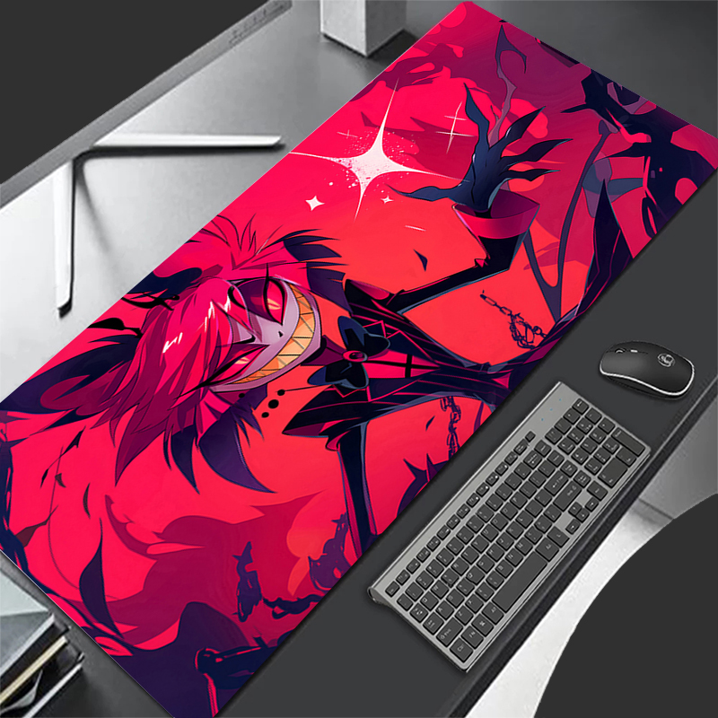 Desk Setup Red - Red Anime Extended Desk Mat Laptop