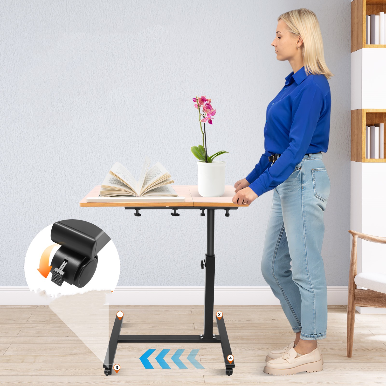 Mobile Laptop Table Adjustable - Desk Setup Notebook recension och pris
