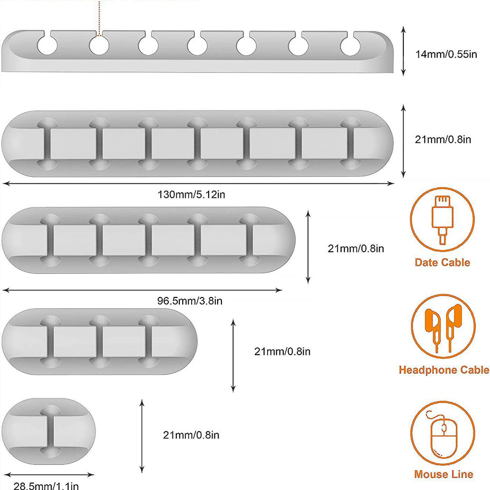 Multi-Use Adhesive Cable Clips - Desk Setup Pegboard recension och pris