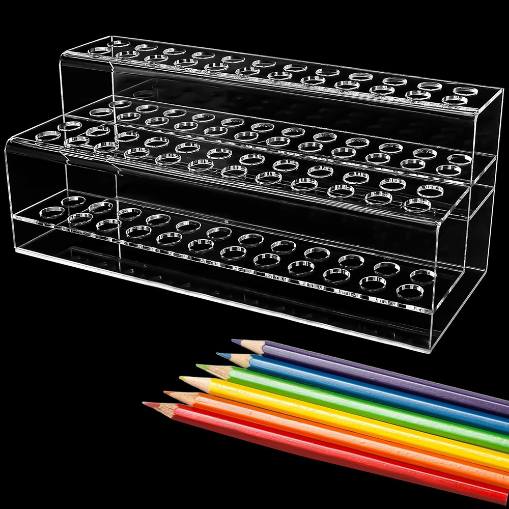 Transparent Acrylic Pen Holder - Desk Setup Home Office recension och pris