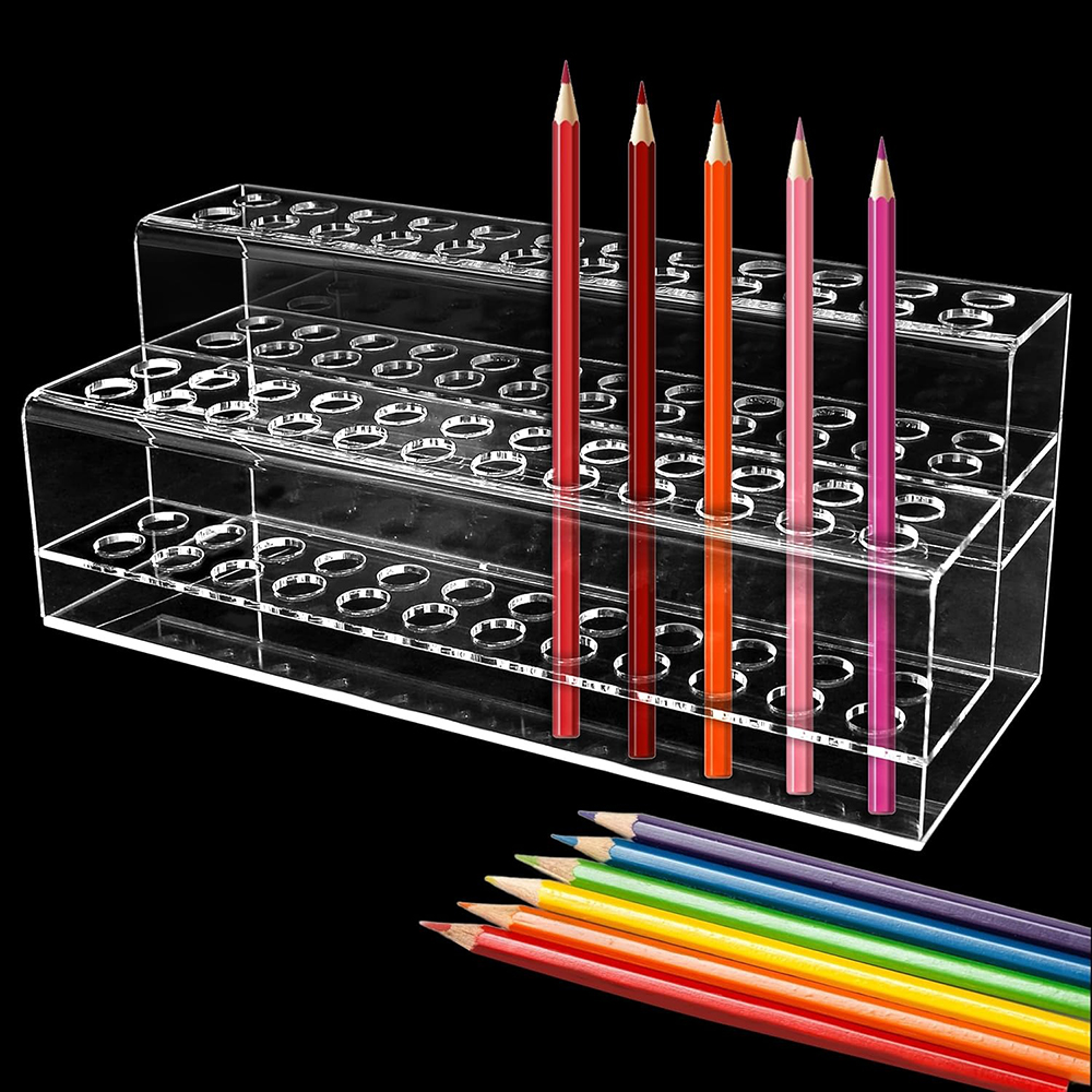 Transparent Acrylic Pen Holder - Desk Setup Home Office recension och pris