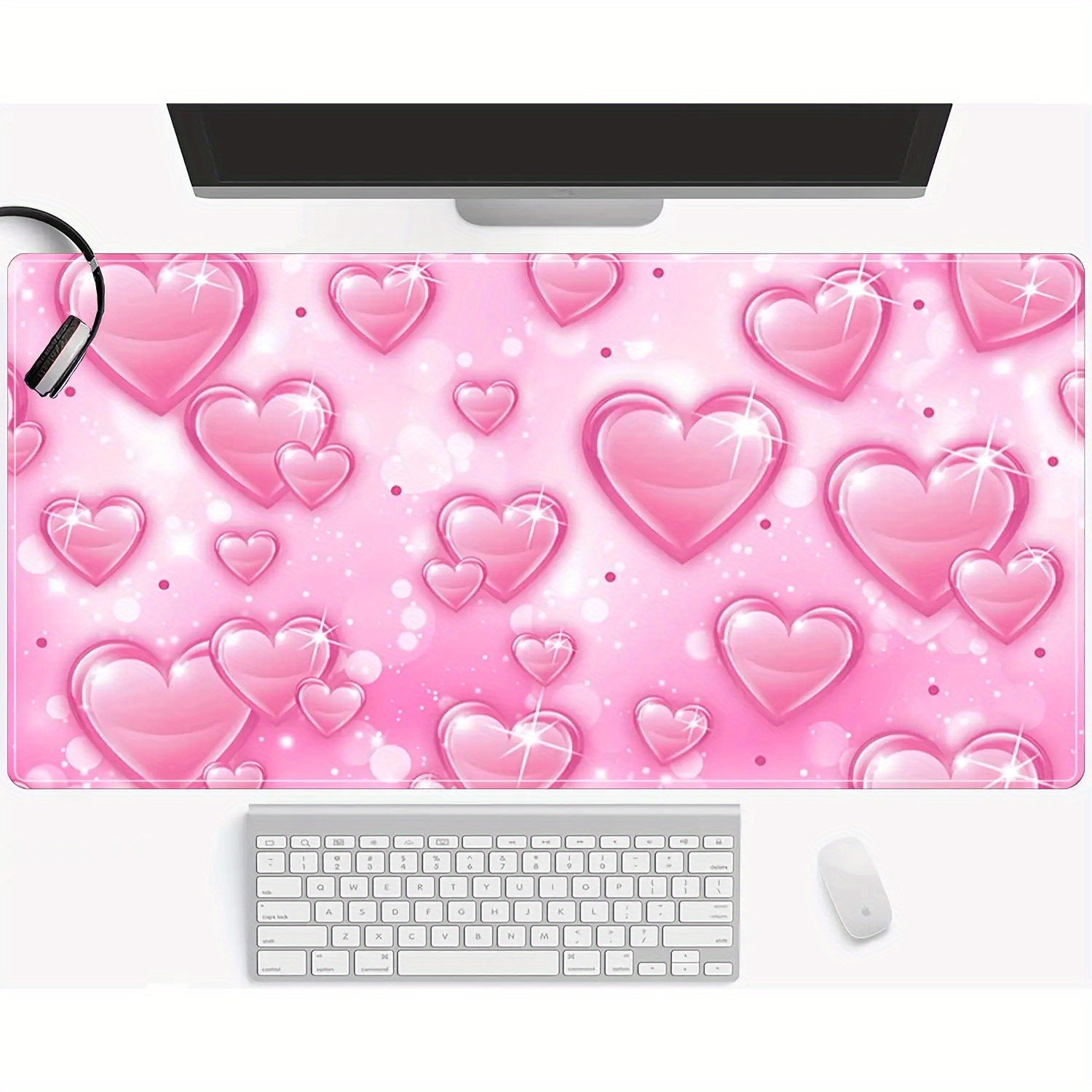 Pink Y2K Hearts Extended Mouse - Y2K Desk Setup recension och pris