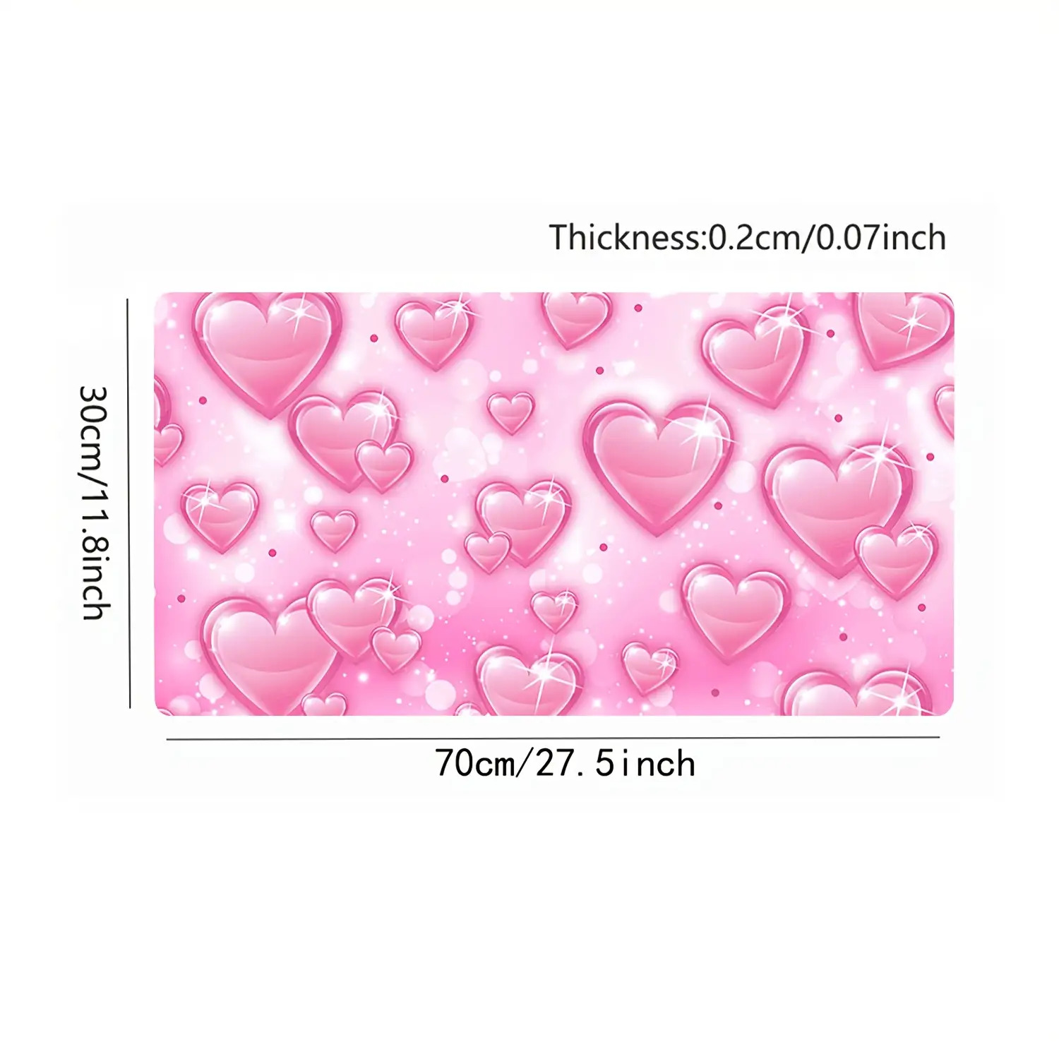 Pink Y2K Hearts Extended Mouse - Y2K Desk Setup recension och pris