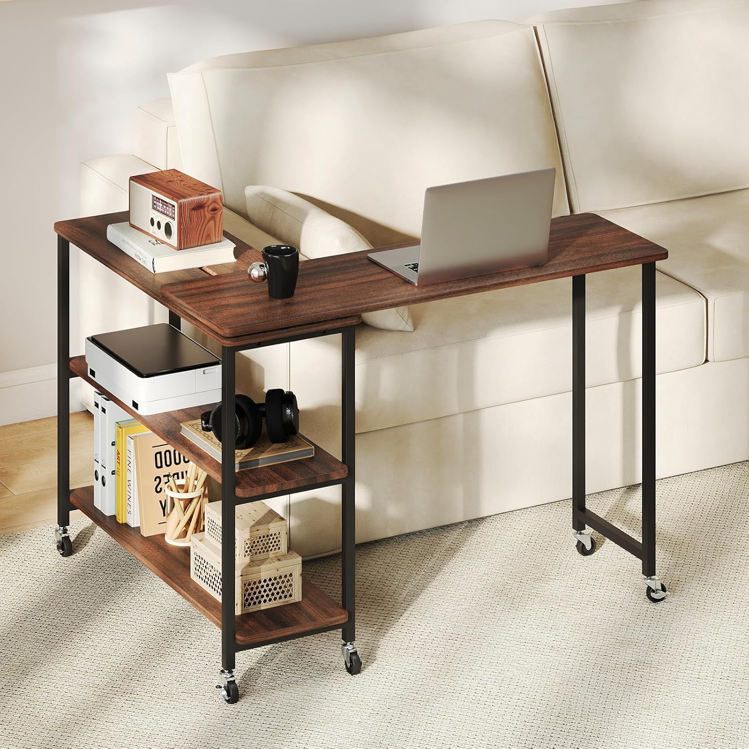 360° Rotating Side Table with  - Desk Setup Notebook recension och pris