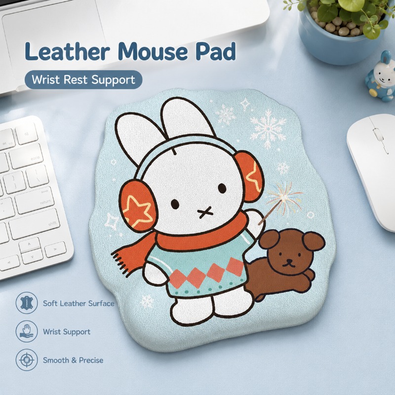 Anime Miffy Leather Mouse Pad  - Desk Setup Computer recension och pris