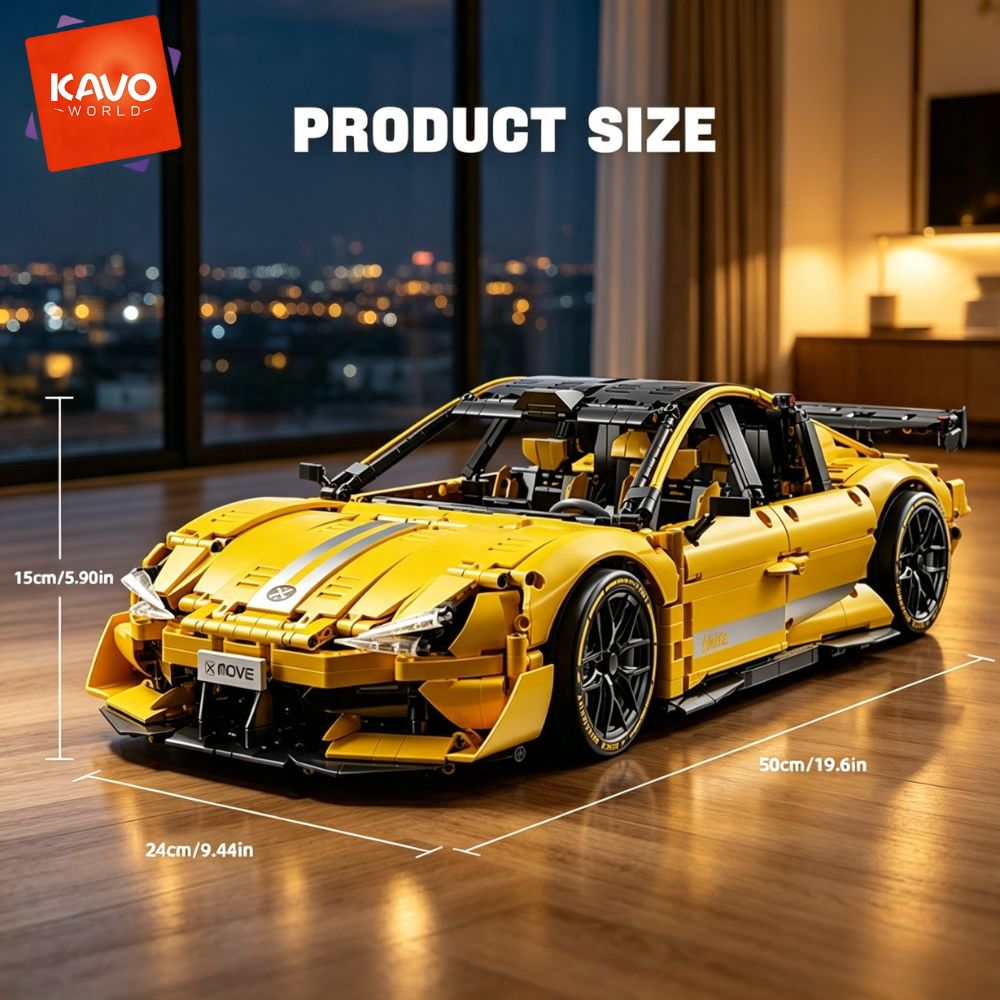 KAVOWORLD 2143pcs Yellow 1:10  - Desk Setup Diy recension och pris
