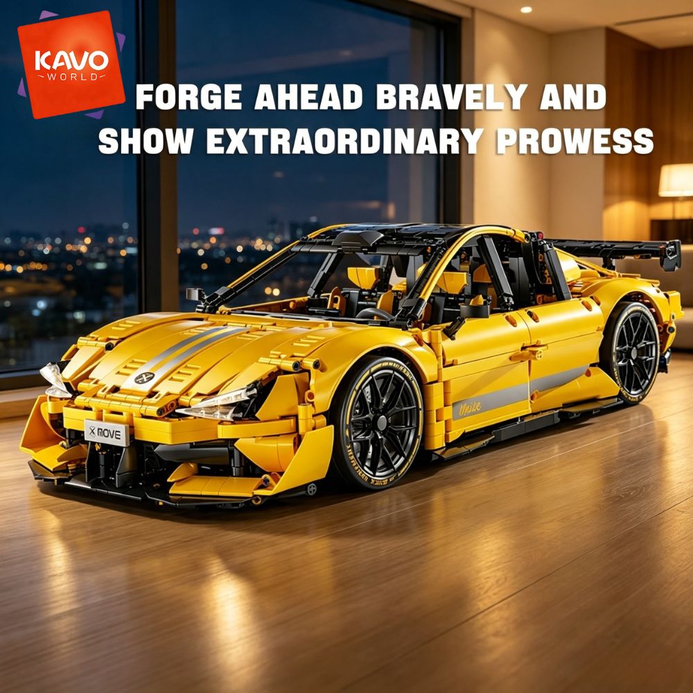 KAVOWORLD 2143pcs Yellow 1:10  - Desk Setup Diy recension och pris