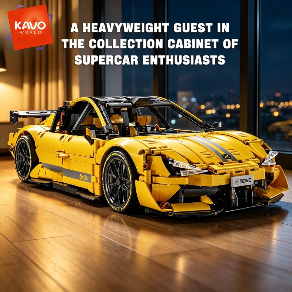KAVOWORLD 2143pcs Yellow 1:10  - Desk Setup Diy recension och pris