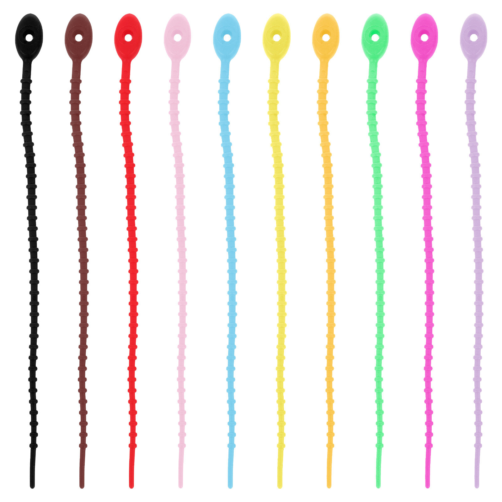 10Pcs Silicone Cable Ties Reus - Desk Setup Studio recension och pris