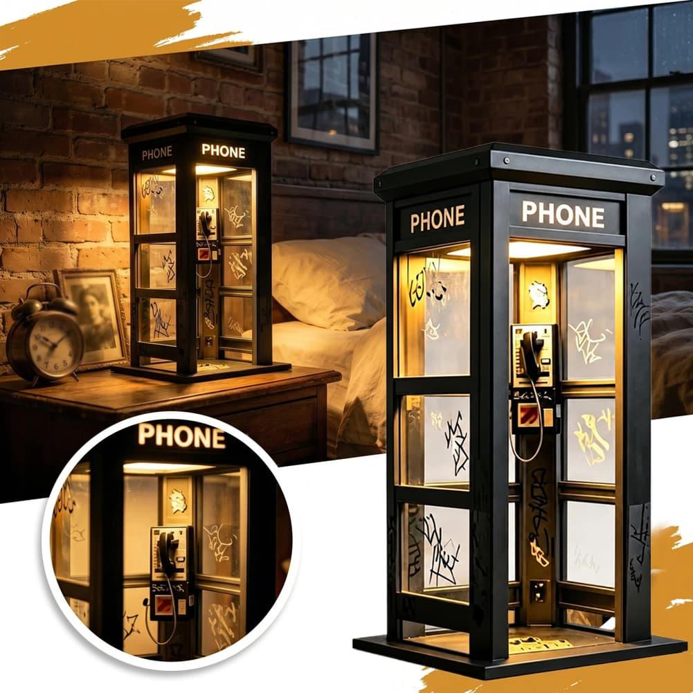Retro Graffiti Phone Booth Tab - Desk Setup Lamp recension och pris