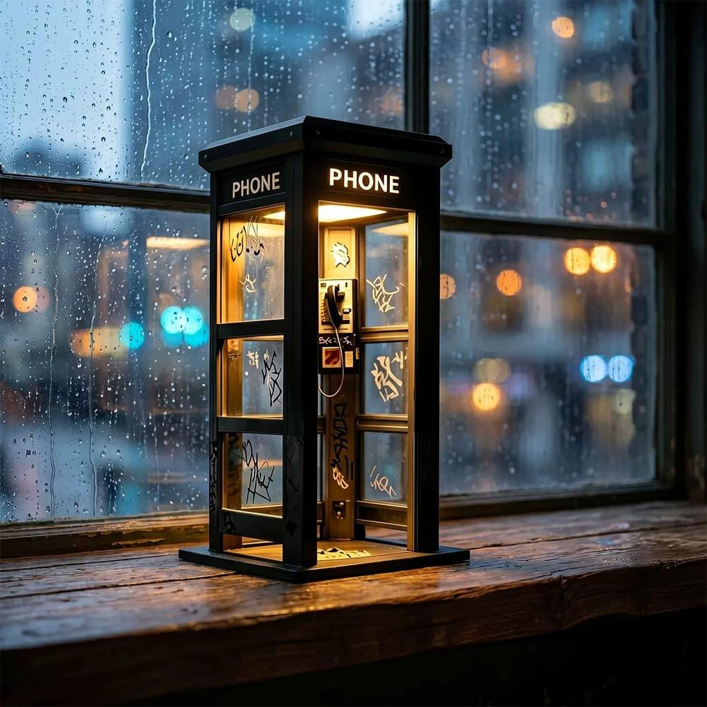 Retro Graffiti Phone Booth Tab - Desk Setup Lamp recension och pris