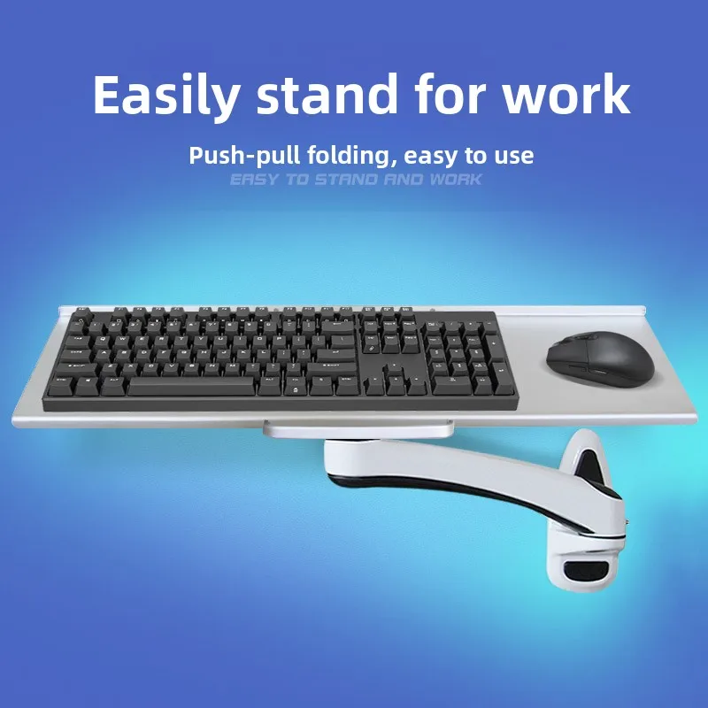 Industrial Wall Mounted Keyboa - Desk Setup With Keyboard Tray recension och pris