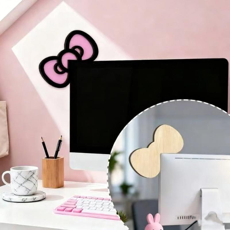 New 1/2Pcs Wooden Bowknot PC A - Desk Setup Pegboard recension och pris
