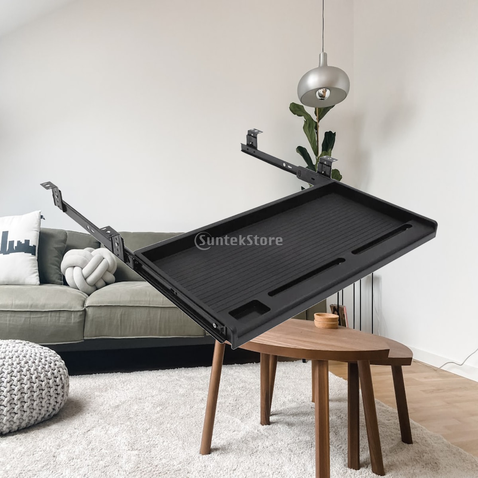Slide Out Keyboard Tray Under  - Desk Setup With Keyboard Tray recension och pris