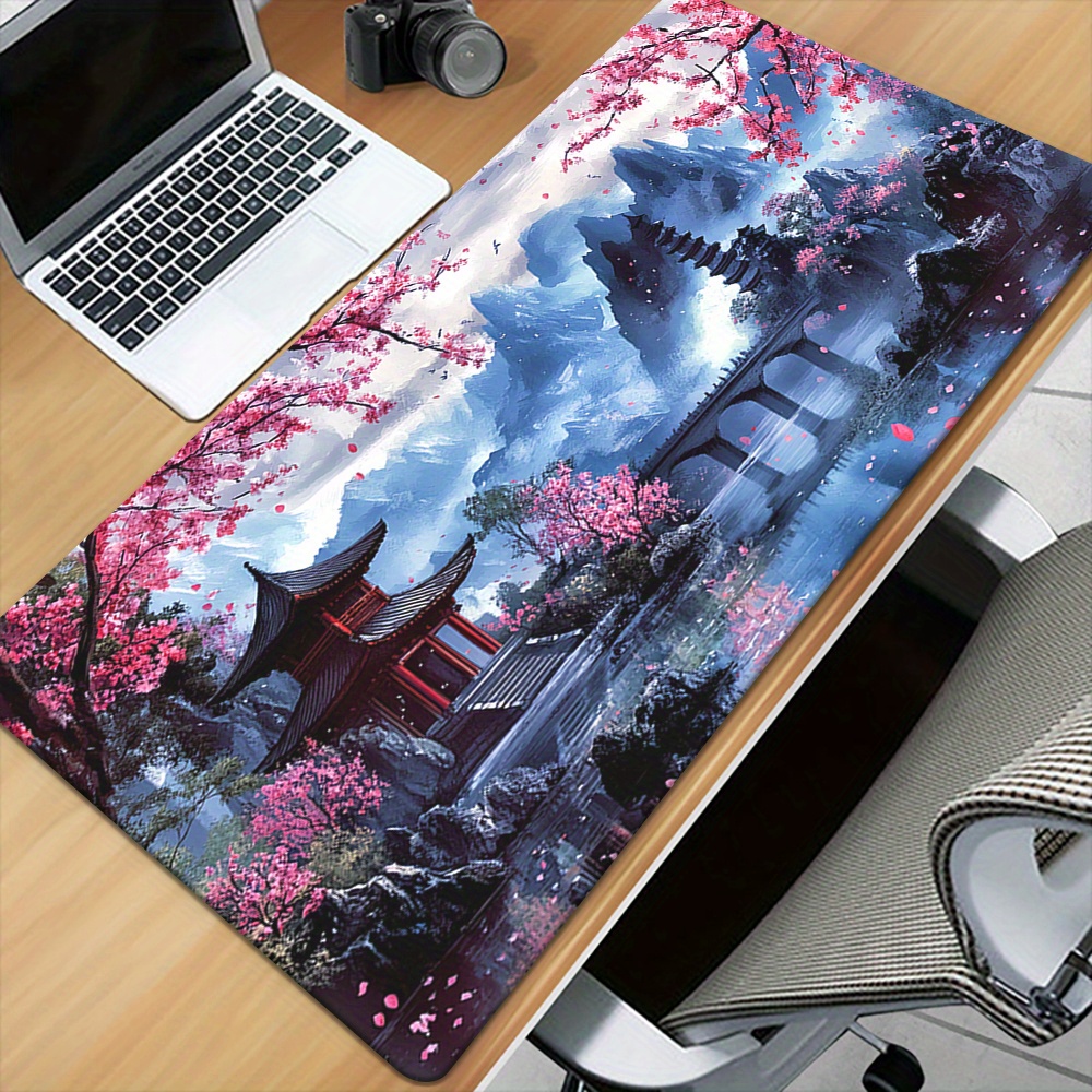 Cherry Blossom Ink Painting La - Desk Setup Nature recension och pris