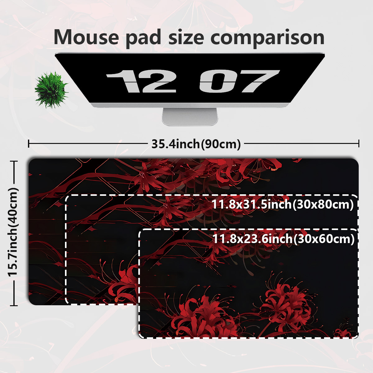 1pc Bana Extended Gaming Mouse - Desk Setup Red recension och pris