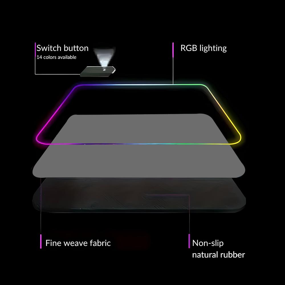 RGB HD Solid Color Gaming Mous - Desk Setup With Keyboard Tray recension och pris