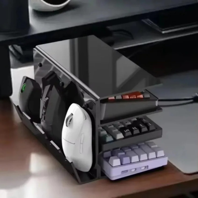 Keyboard Stand 3 Tier Acrylic  - Desk Setup Pegboard recension och pris
