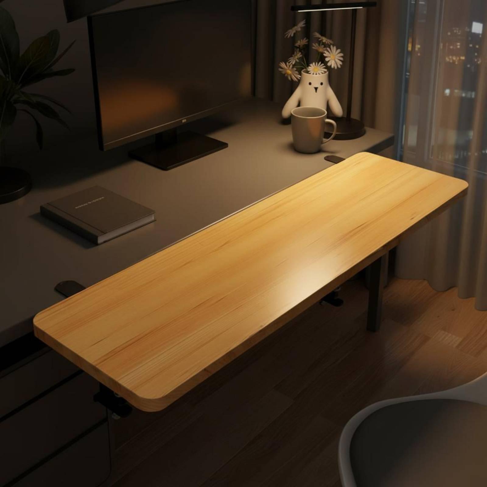 Folding Desk Shelf Desk Extens - Desk Setup With Keyboard Tray recension och pris