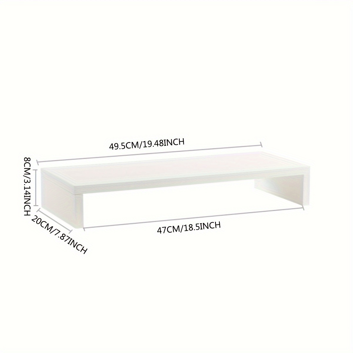 Minimalist White MDF Monitor R - Desk Setup Accessories recension och pris