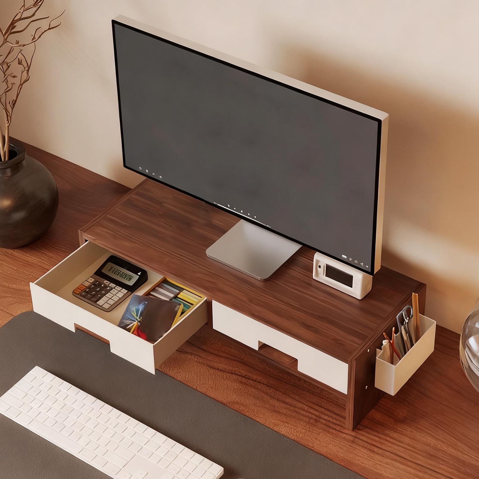 Desk Monitor Stand Riser Doubl - Desk Setup Home Office recension och pris