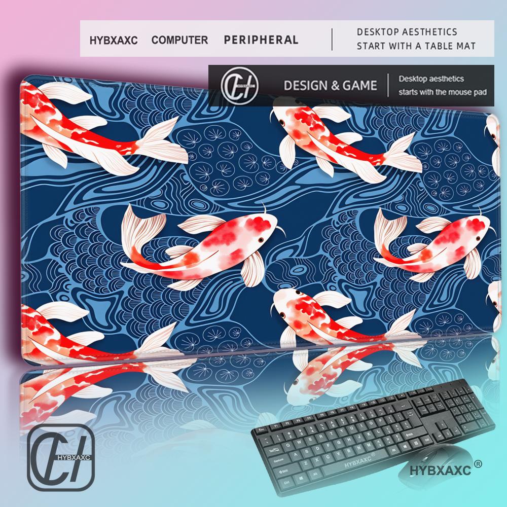HYBXAXC Japanese Koi Fish Desk - Desk Setup Red recension och pris