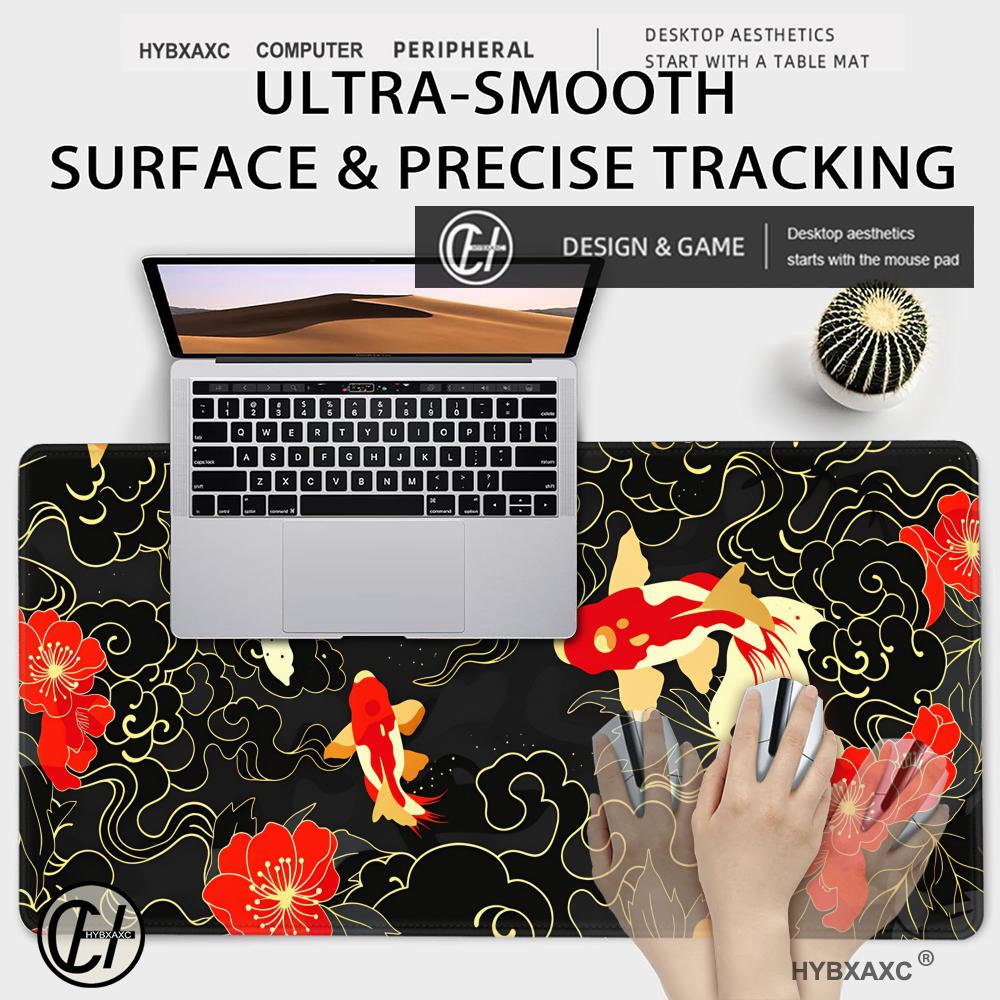 HYBXAXC Japanese Koi Fish Desk - Desk Setup Red recension och pris