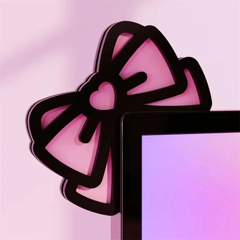 Kawaii Pink Acrylic Bow Monito - Desk Setup Home Office recension och pris