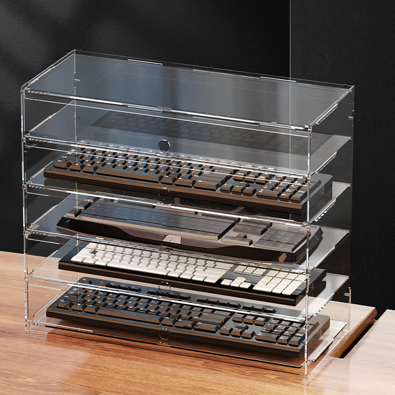 Premium Clear Acrylic Dustproo - Desk Setup Pegboard recension och pris