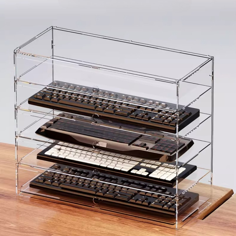 Premium Clear Acrylic Dustproo - Desk Setup Pegboard recension och pris