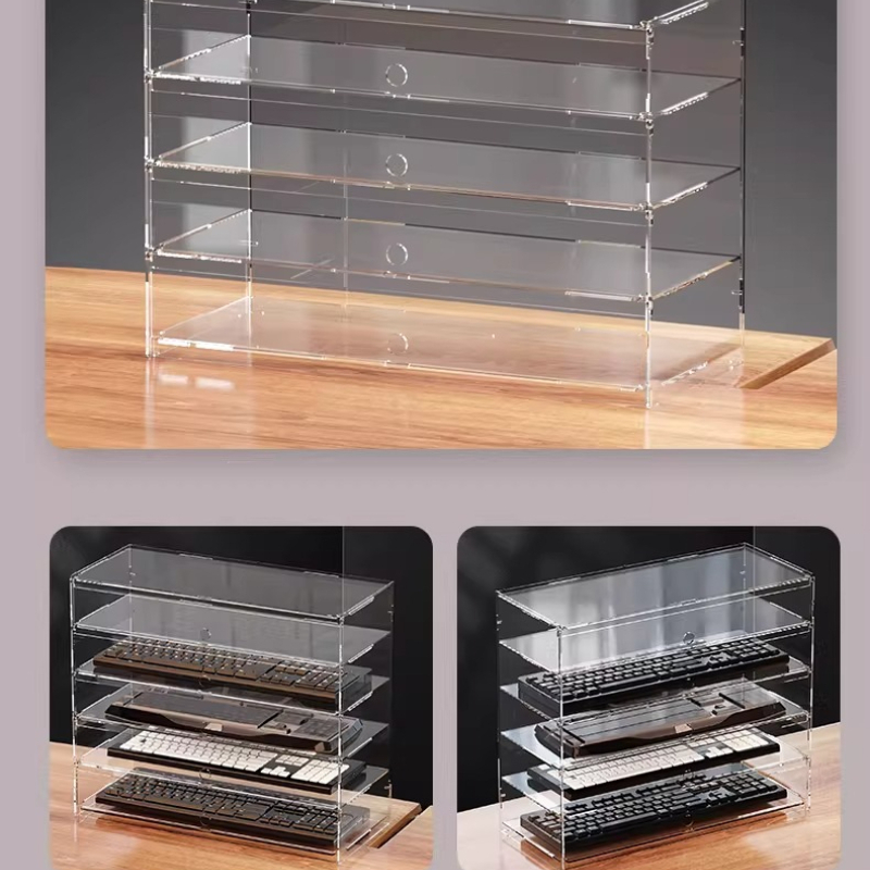 Premium Clear Acrylic Dustproo - Desk Setup Pegboard recension och pris