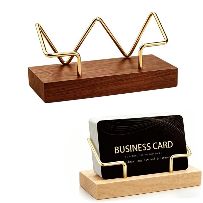 【A8】Wooden Business Card Holde - Desk Setup Home Office recension och pris