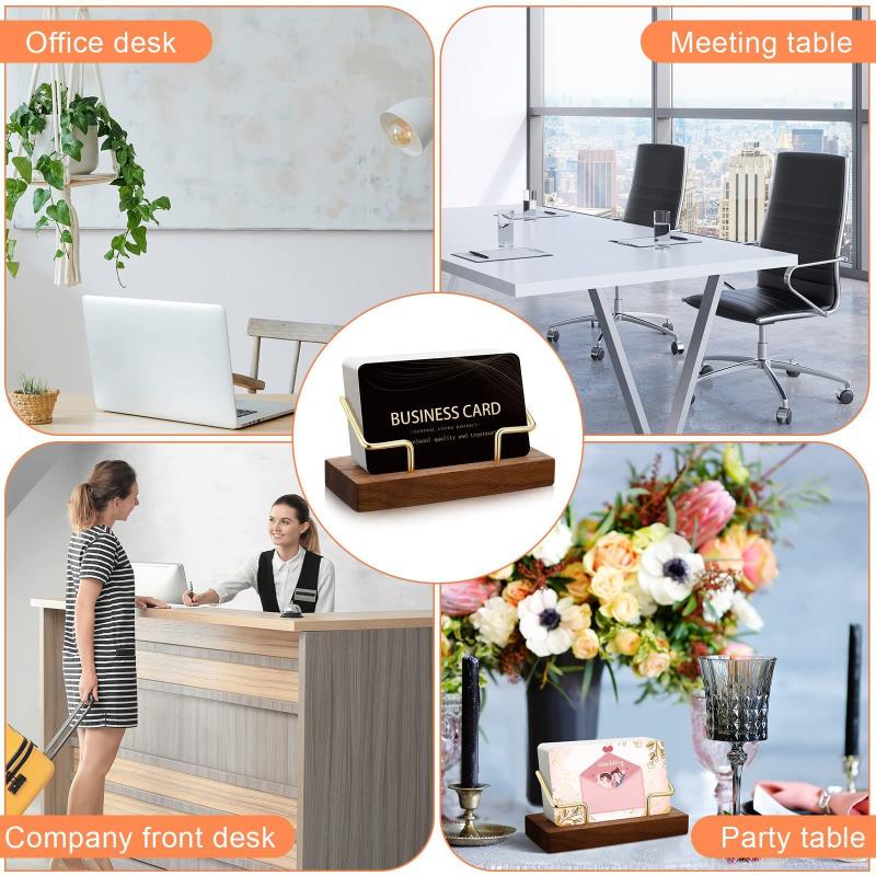 【A8】Wooden Business Card Holde - Desk Setup Home Office recension och pris