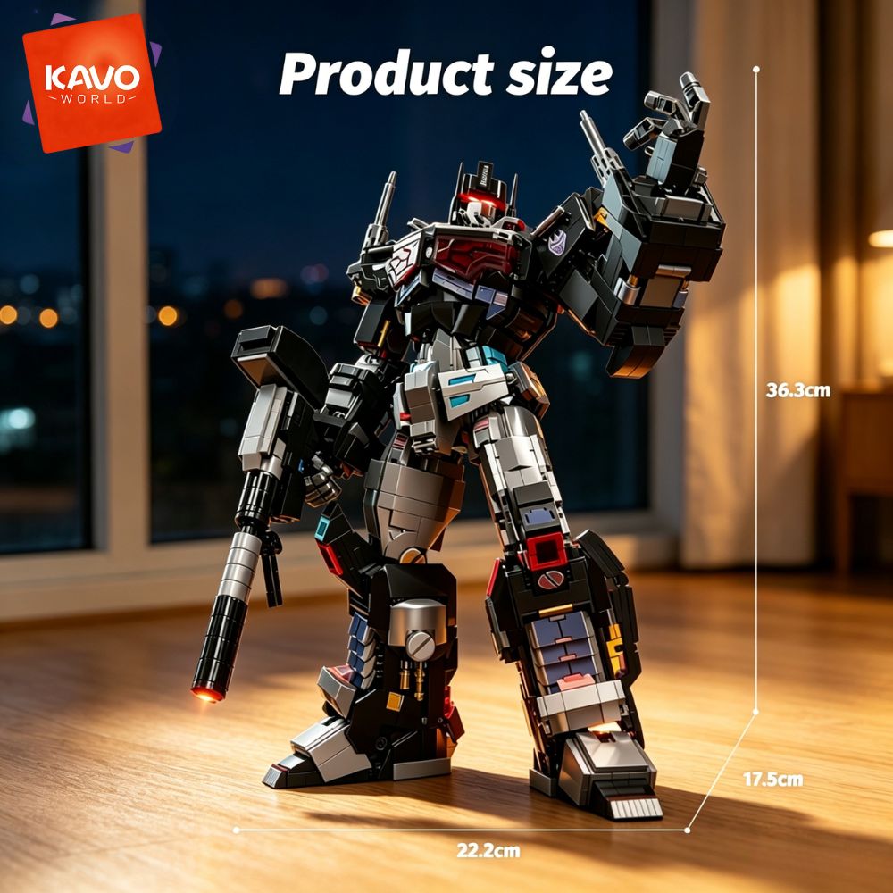 KAVOWORLD 2045pcs Future Mecha - Desk Setup Diy recension och pris