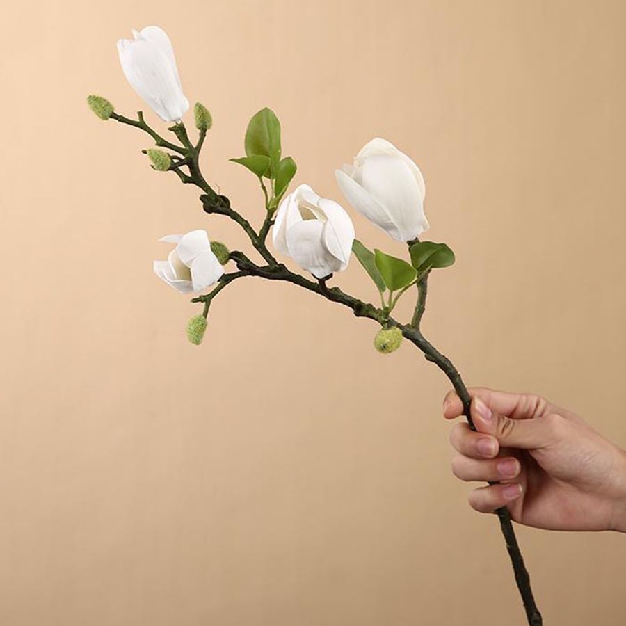 Artificial Flower Silk Magnoli - Desk Setup Computer recension och pris