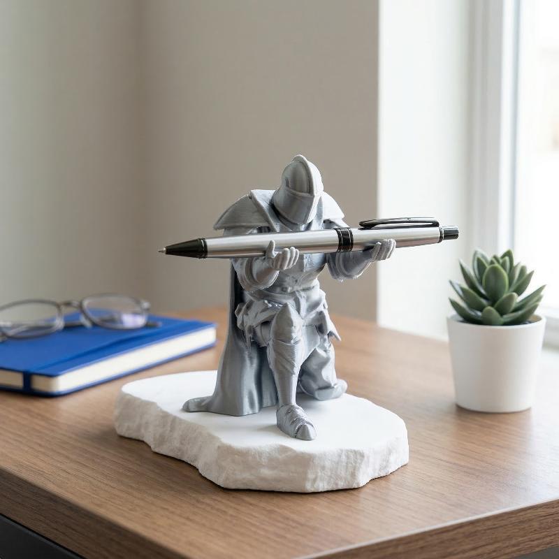 Knight Pen Holder Resin Mediev - Desk Setup Home Office recension och pris