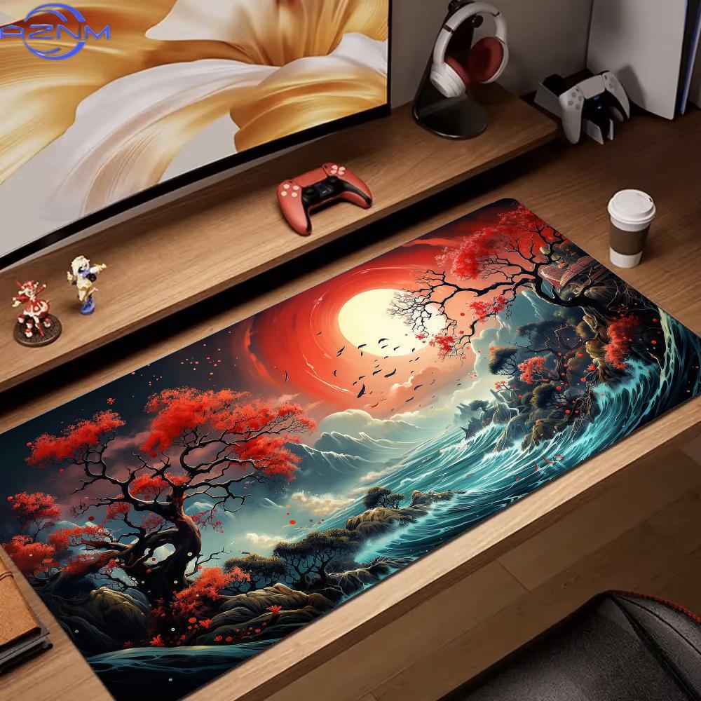 Red and Black Art Landscapes M - Desk Setup Red recension och pris