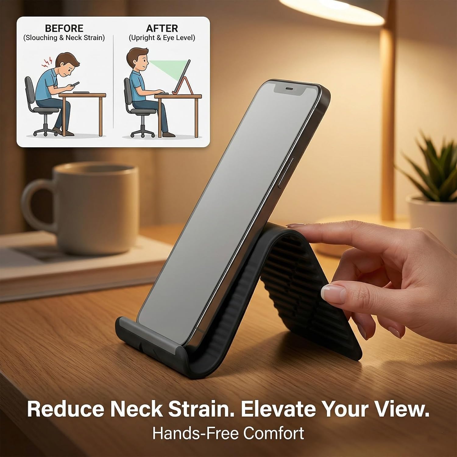 Flexible Foldable Silicone Pho - Desk Setup Home Office recension och pris