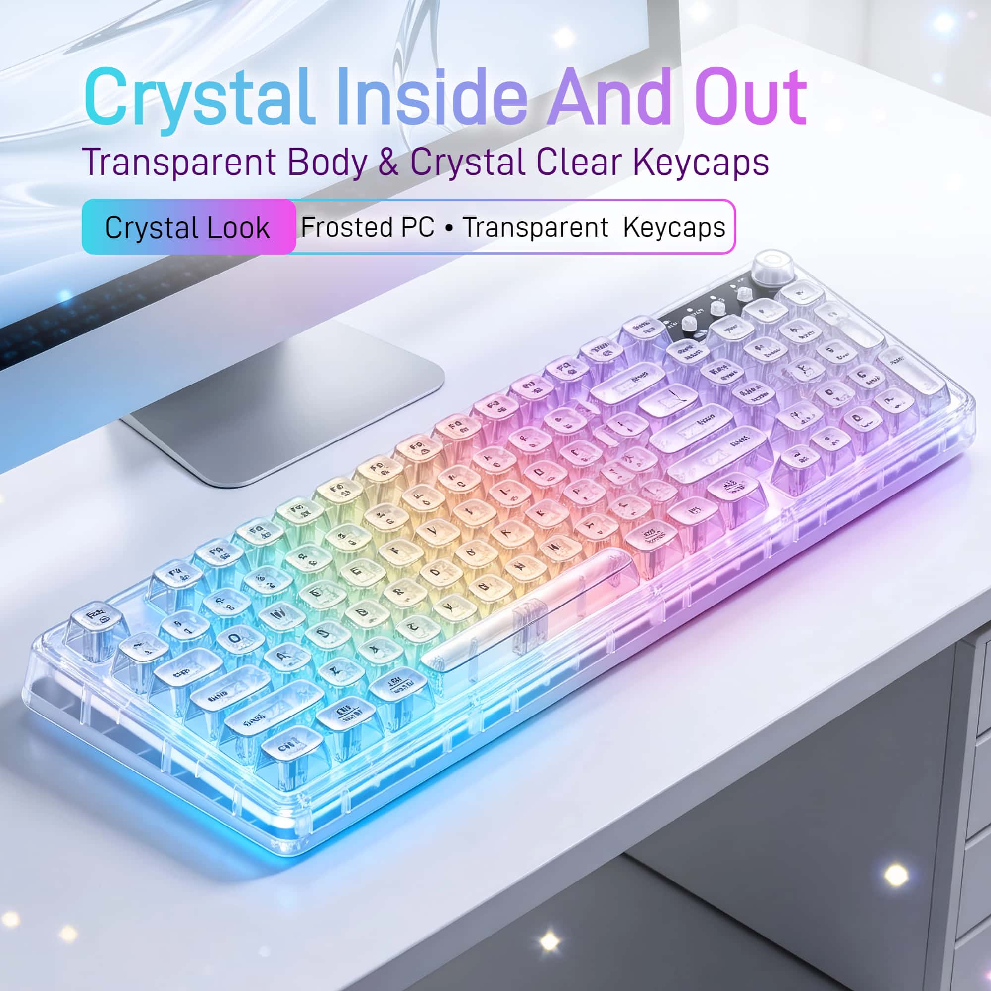 F99 Gasket Transparent Wireles - Desk Setup Layout recension och pris