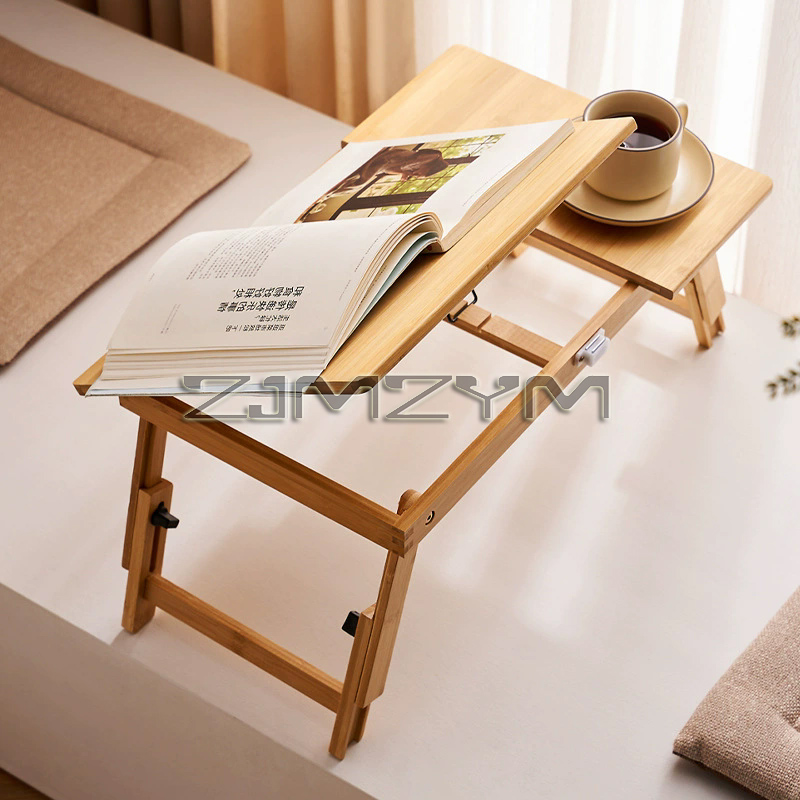 Folding Laptop Table Bamboo Ad - Desk Setup Notebook recension och pris