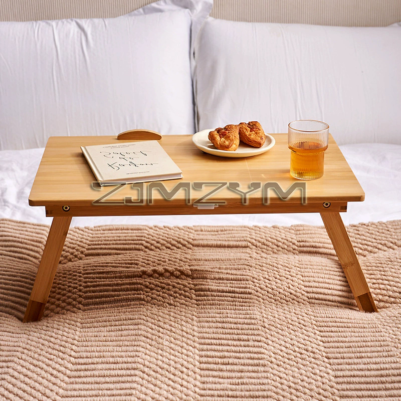 Folding Laptop Table Bamboo Ad - Desk Setup Notebook recension och pris