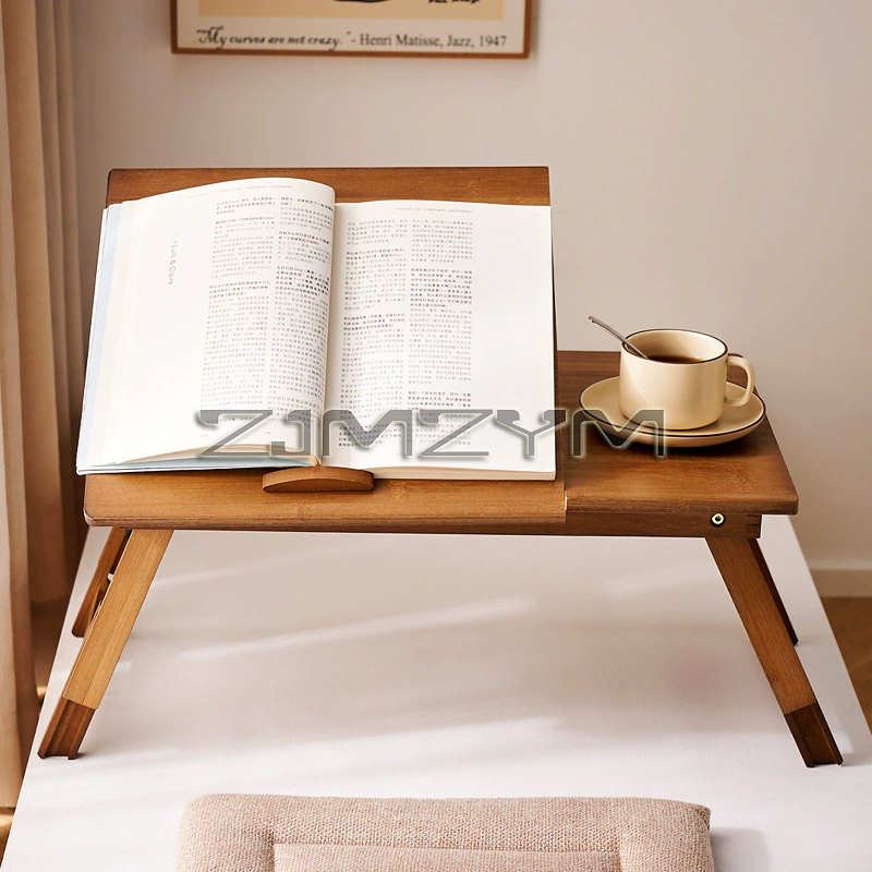 Folding Laptop Table Bamboo Ad - Desk Setup Notebook recension och pris