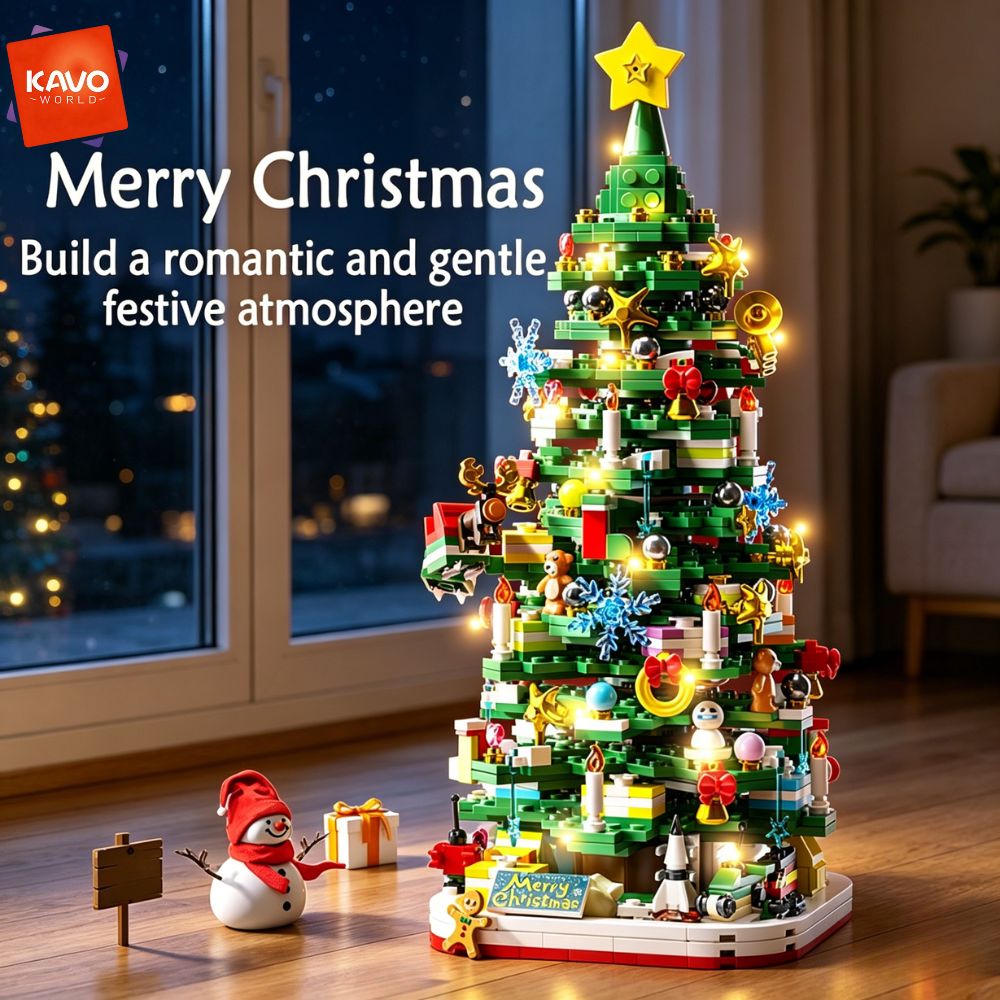 KAVOWORLD 1024pcs Christmas Tr - Desk Setup Lighting Ideas recension och pris