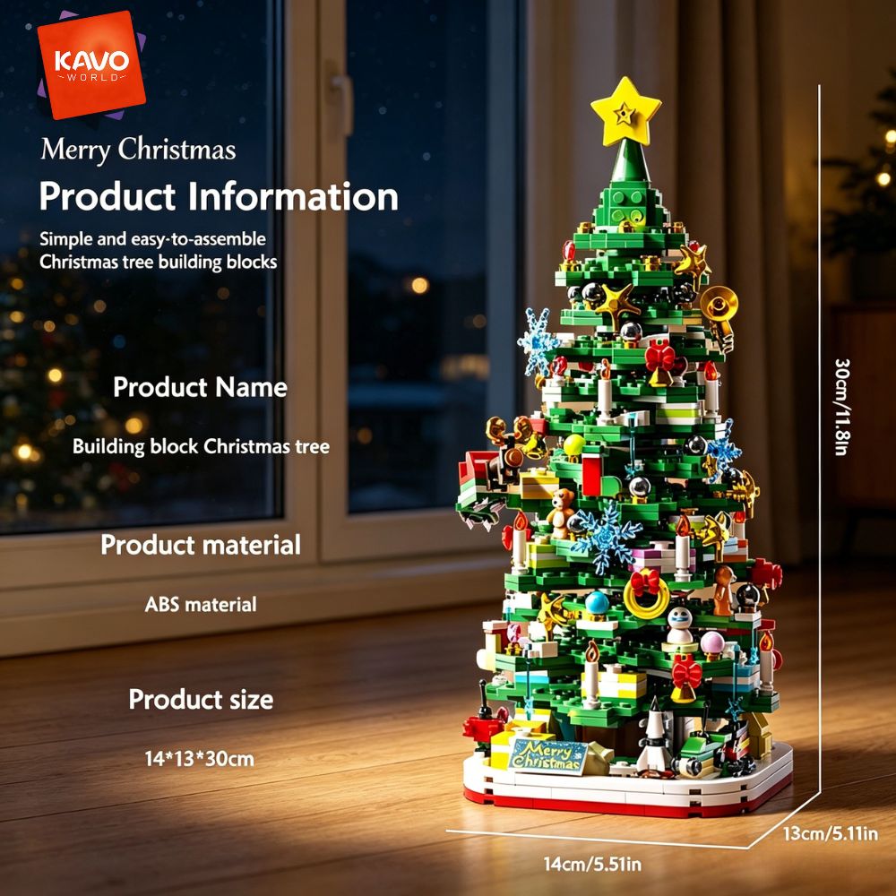 KAVOWORLD 1024pcs Christmas Tr - Desk Setup Lighting Ideas recension och pris